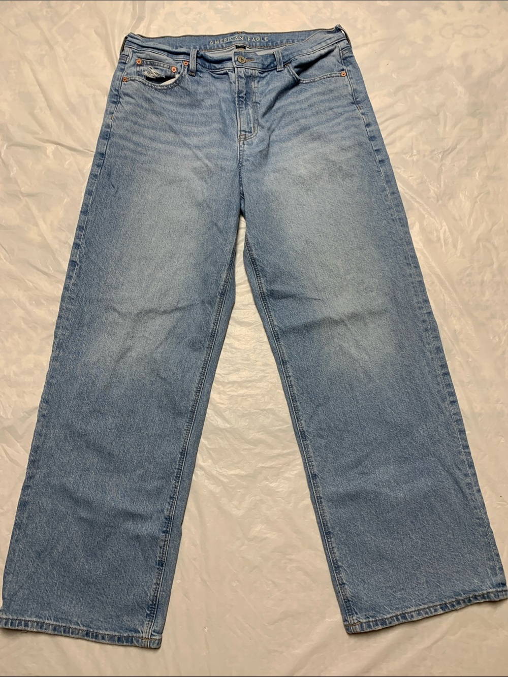 American Eagle Stovepipe Jeans Light Wash NWOT Size 14 Long